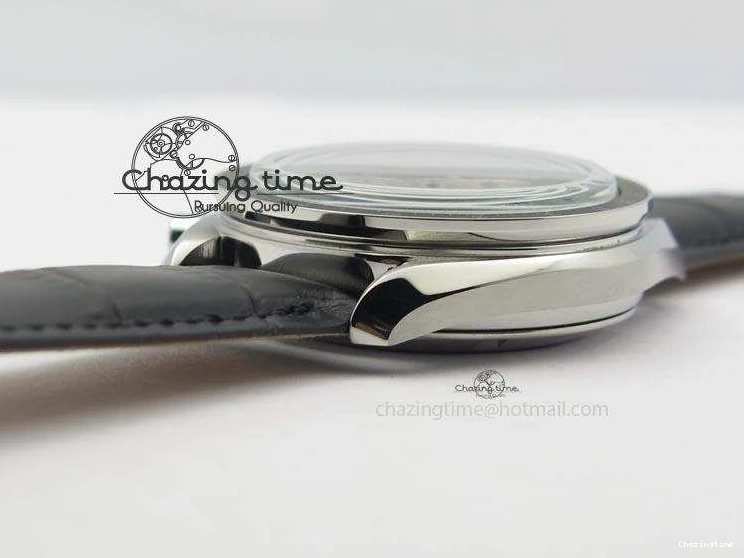 0322 Minimalist Speedmaster Apollo XVII Gray Dial On Black Leather Strap Manual Winding Chrono Movement 8222